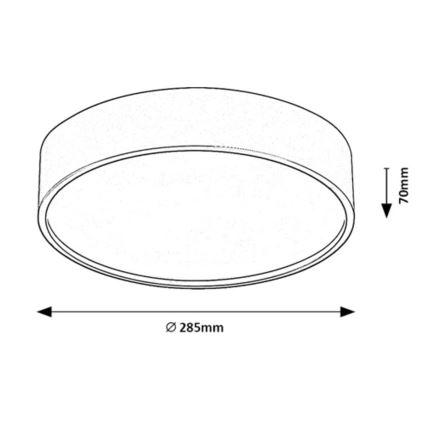 Rabalux - Iluminação de teto LED com sensor LED/19W/230V IP44 4000K diâmetro 28,5 cm branco