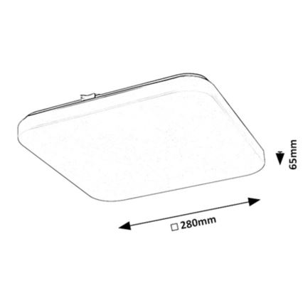 Rabalux - Iluminação de teto LED com sensor LED/12W/230V 4000K 28x28cm