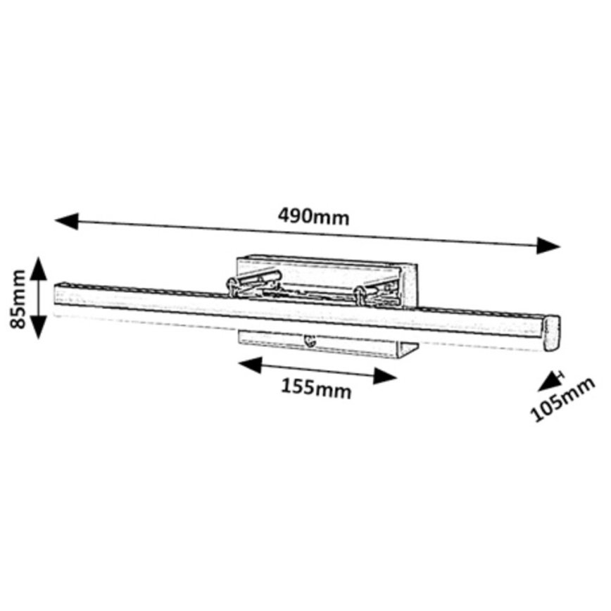 Rabalux - Iluminação táctil de espelho LED com regulação LED/13W/230V IP44 3000/4000/6000K 49 cm