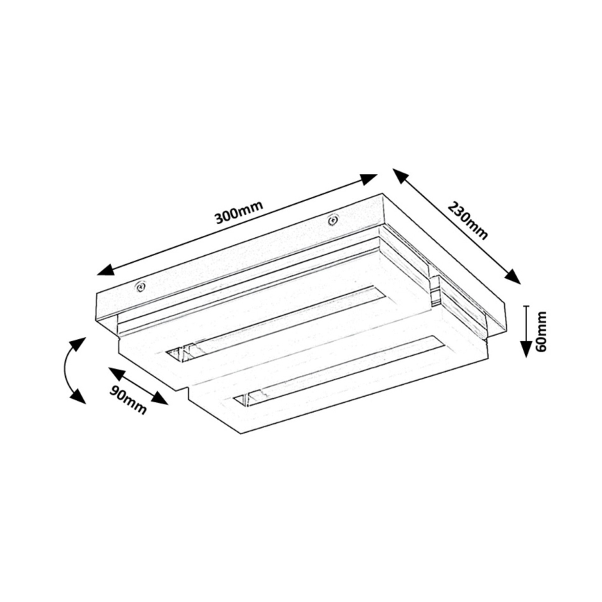 Rabalux - Iluminação de teto para casa de banho LED LED/24W/230V 4000K IP44