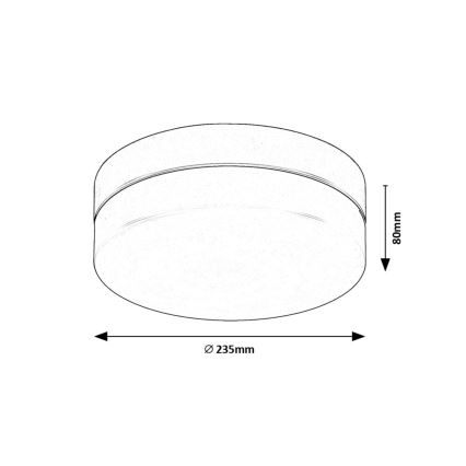 Rabalux - Iluminação de teto para casa de banho LED LED/15W/230V IP44 4000K diâmetro 23 cm preto