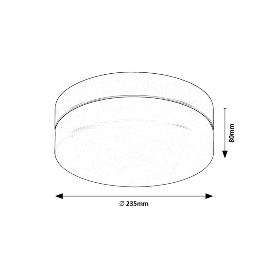 Rabalux - Iluminação de teto para casa de banho LED LED/15W/230V IP44 4000K diâmetro 23 cm preto
