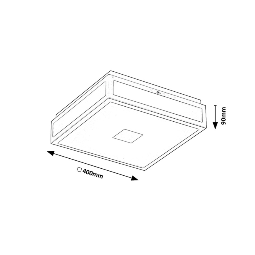 Rabalux - Iluminação de teto para casa de banho LED LED/24W/230V IP44 4000K 40x40 cm branco
