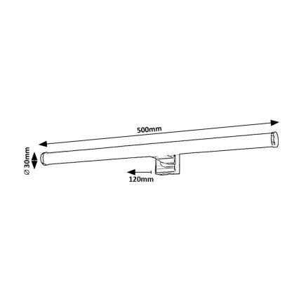 Rabalux - Iluminação de espelho para casa de banho LED LED/9W/230V IP44 4000K