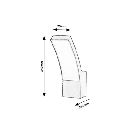 Rabalux - Iluminação de parede exterior LED LED/12W/230V IP44