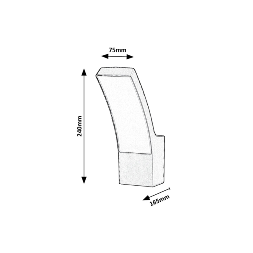 Rabalux - Iluminação de parede exterior LED LED/12W/230V IP44
