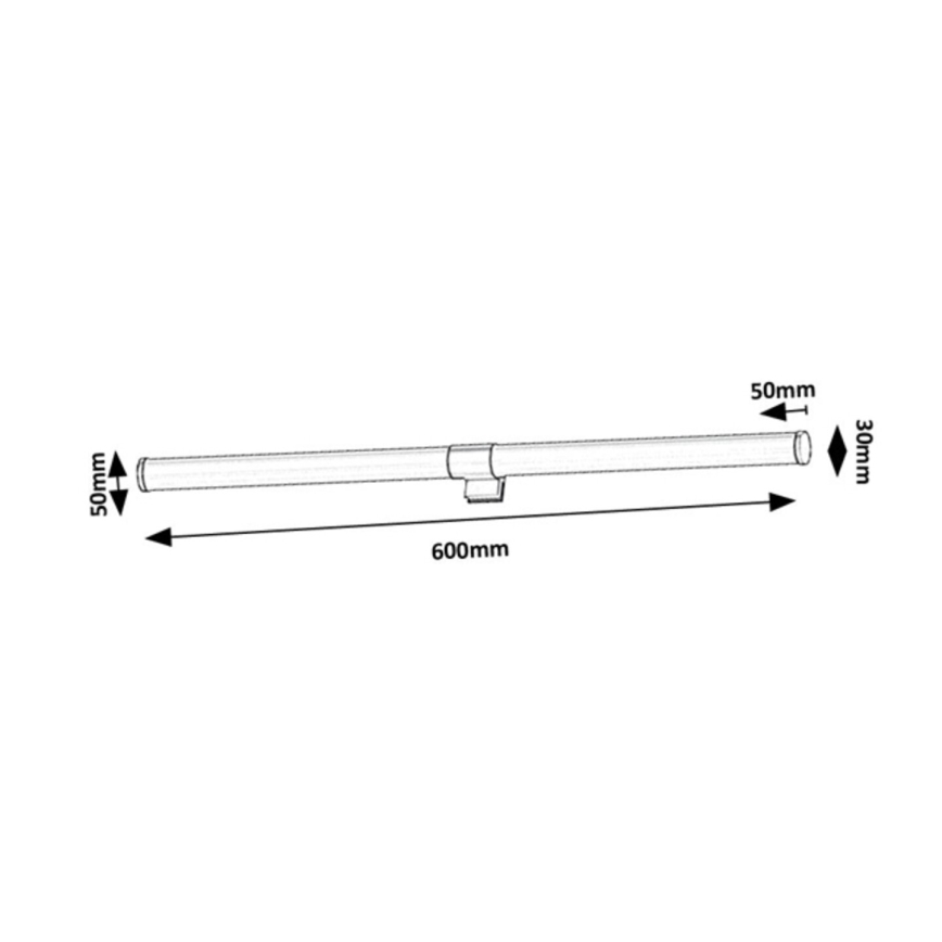 Rabalux - Iluminação LED para espelho de casa de banho, 8W/230V, IP44, 60 cm