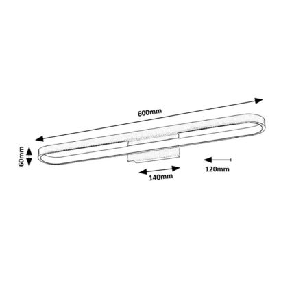 Rabalux - Iluminação LED para espelho de casa de banho LED/18W/230V IP44 60 cm