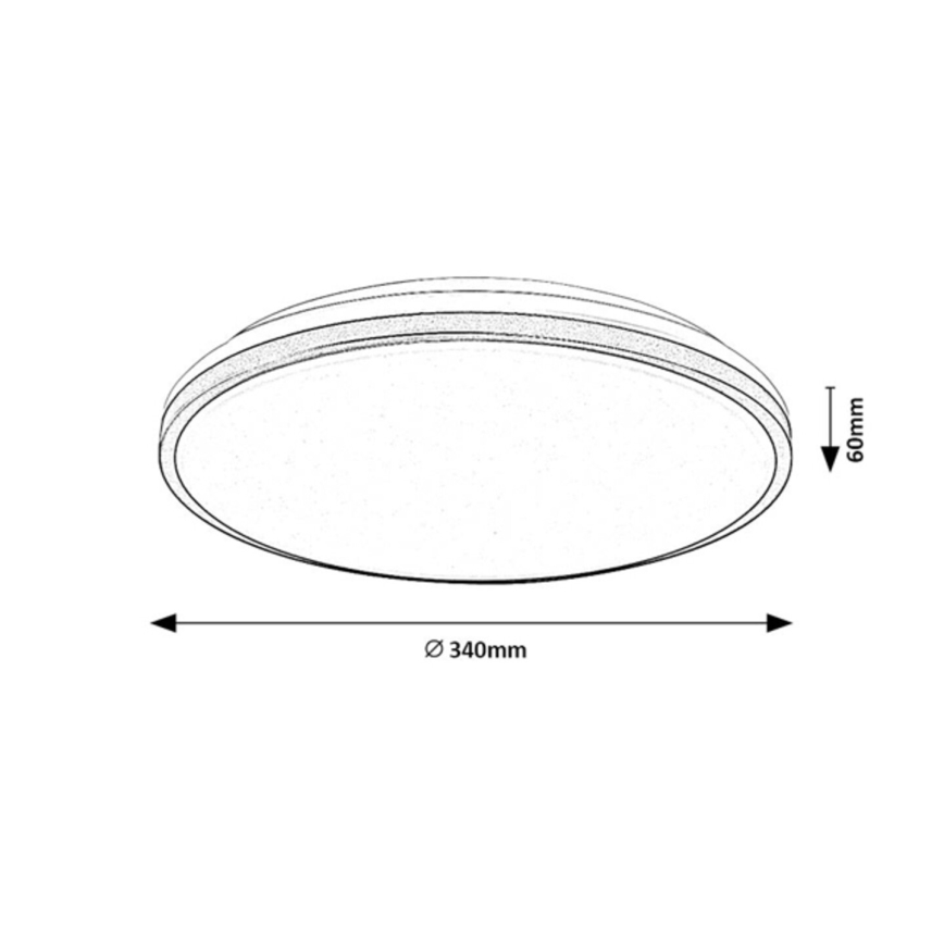 Rabalux - Candeeiro de tecto LED para casa de banho 18W/230V IP44 Ø 34 cm