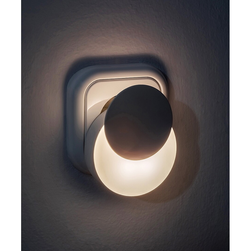 Rabalux - Lux LED noturna com sensor de anoitecer LED/0,3W/230V 3000K