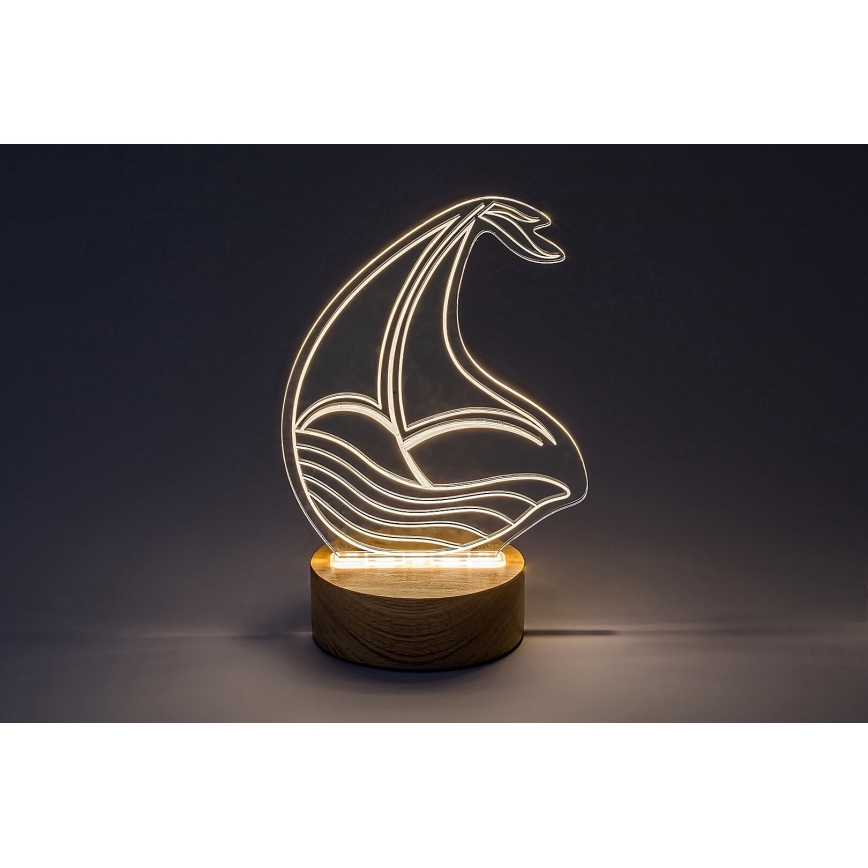 Rabalux - Candeeiro de mesa de criança LED LED/2W/5V 3000K barco faia