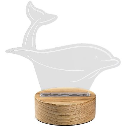 Rabalux - Candeeiro de mesa de criança LED LED/2W/5V 3000K dolphin faia