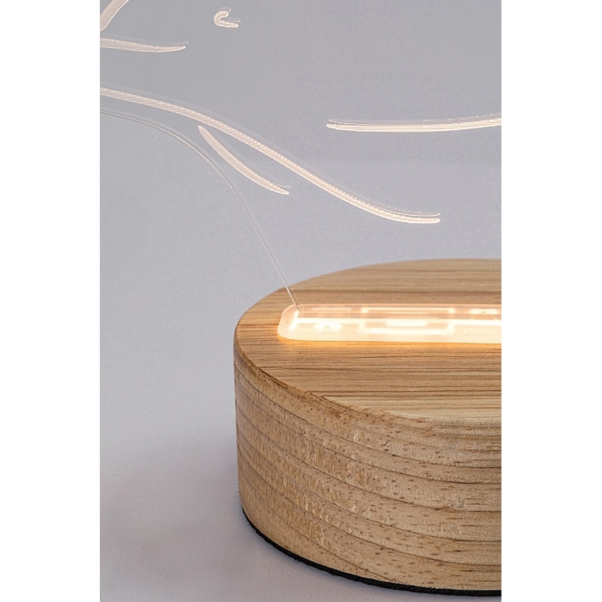 Rabalux - Candeeiro de mesa de criança LED LED/2W/5V 3000K dolphin faia