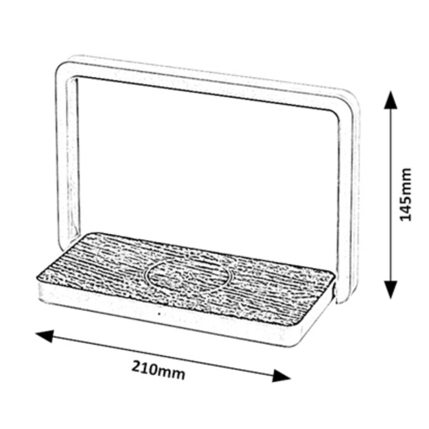 Rabalux - Candeeiro de mesa LED com regulação com um carregador sem fios LED/4W/5V 3000K