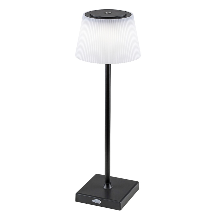 Rabalux - LED Candeeiro de mesa recarregável com regulação LED/4W/3,7V 1800 mAh 3000-5000K IP44 preto