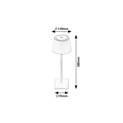 Rabalux - LED Candeeiro de mesa recarregável com regulação LED/4W/3,7V 1800 mAh 3000-5000K IP44 preto