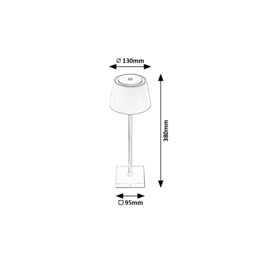 Rabalux - LED Candeeiro de mesa recarregável com regulação LED/4W/3,7V 1800 mAh 3000-5000K IP44 preto