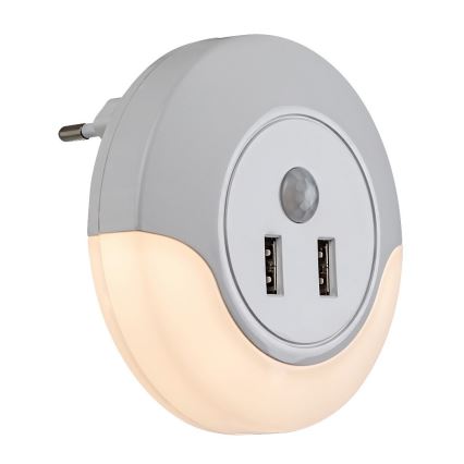 Rabalux 76012 - Iluminação noturna de tomada LED com um sensor DEMBO LED/13,9W/230V