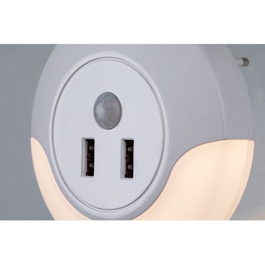 Rabalux 76012 - Iluminação noturna de tomada LED com um sensor DEMBO LED/13,9W/230V