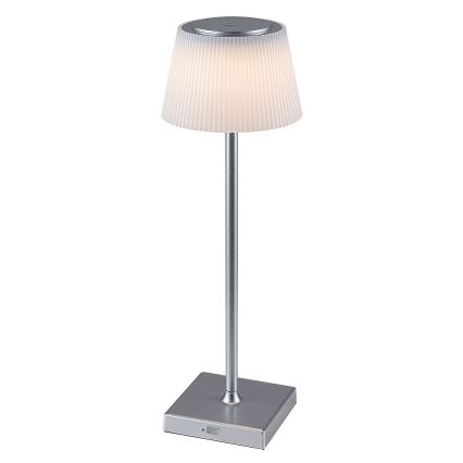 Rabalux - Lâmpada de mesa recarregável LED regulável LED/4W/3,7V 1800 mAh 3000-5000K IP44 prateada