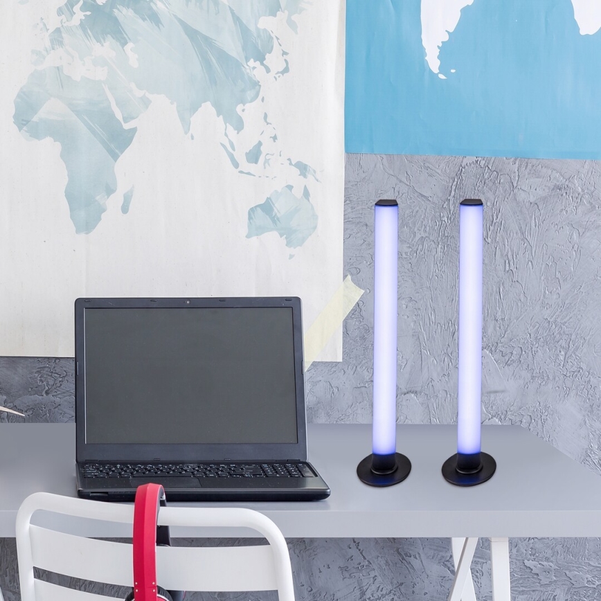 Rabalux - CONJUNTO 2x LED RGB Candeeiro de mesa com regulação PACO LED/5W/5V + controlo remoto