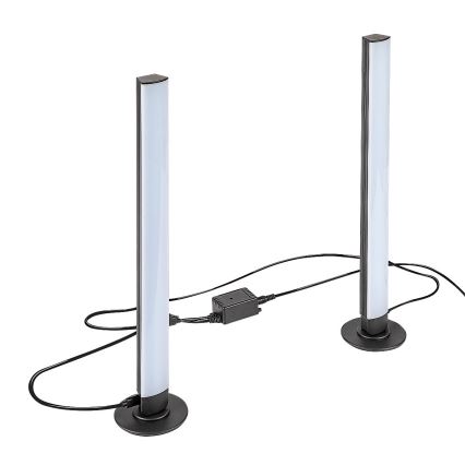 Rabalux - CONJUNTO 2x LED RGB Candeeiro de mesa com regulação PACO LED/5W/5V + controlo remoto