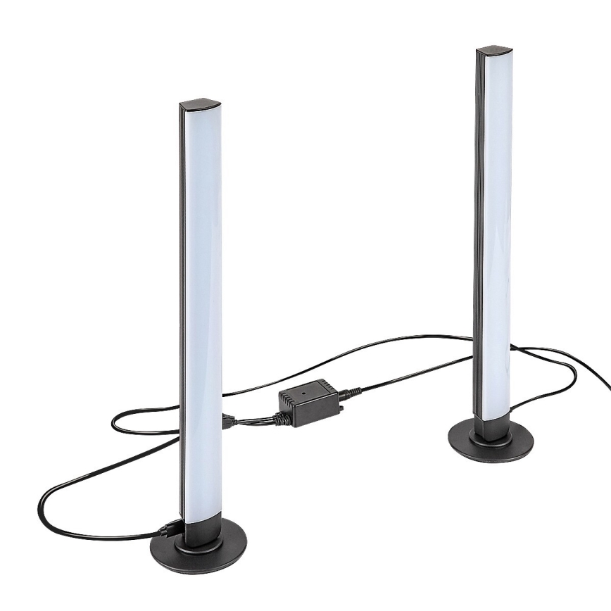 Rabalux - CONJUNTO 2x LED RGB Candeeiro de mesa com regulação PACO LED/5W/5V + controlo remoto