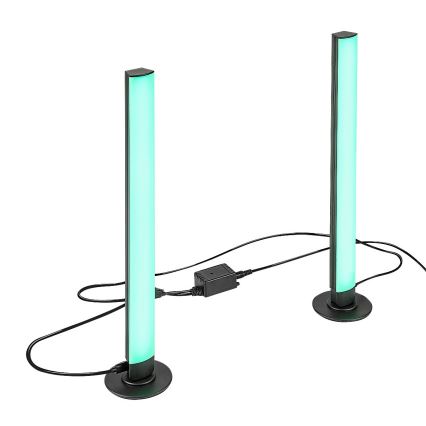 Rabalux - CONJUNTO 2x LED RGB Candeeiro de mesa com regulação PACO LED/5W/5V + controlo remoto
