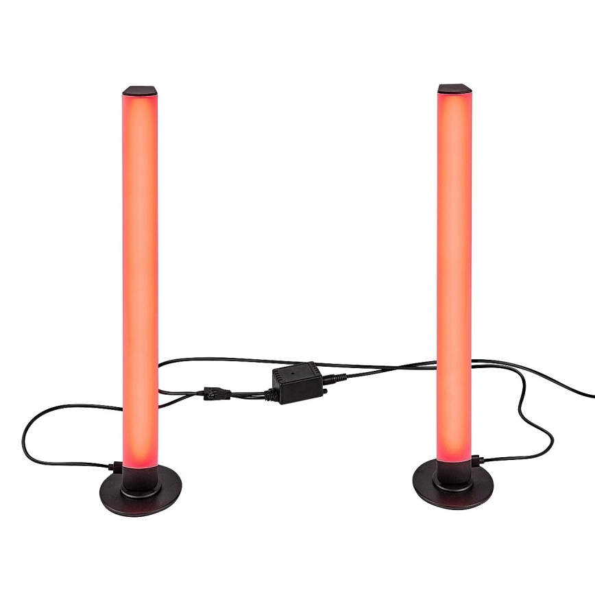Rabalux - CONJUNTO 2x LED RGB Candeeiro de mesa com regulação PACO LED/5W/5V + controlo remoto