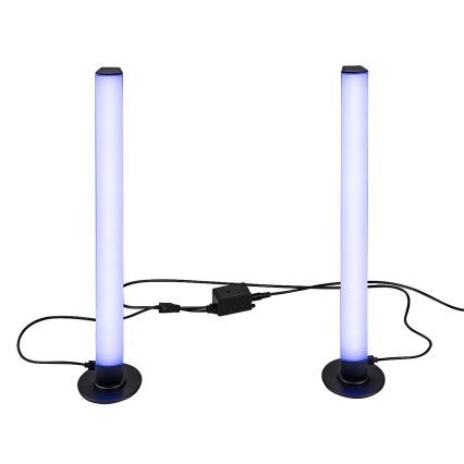 Rabalux - CONJUNTO 2x LED RGB Candeeiro de mesa com regulação PACO LED/5W/5V + controlo remoto
