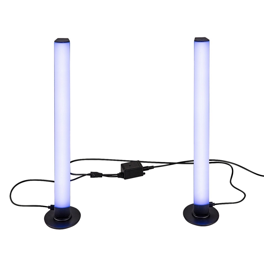 Rabalux - CONJUNTO 2x LED RGB Candeeiro de mesa com regulação PACO LED/5W/5V + controlo remoto