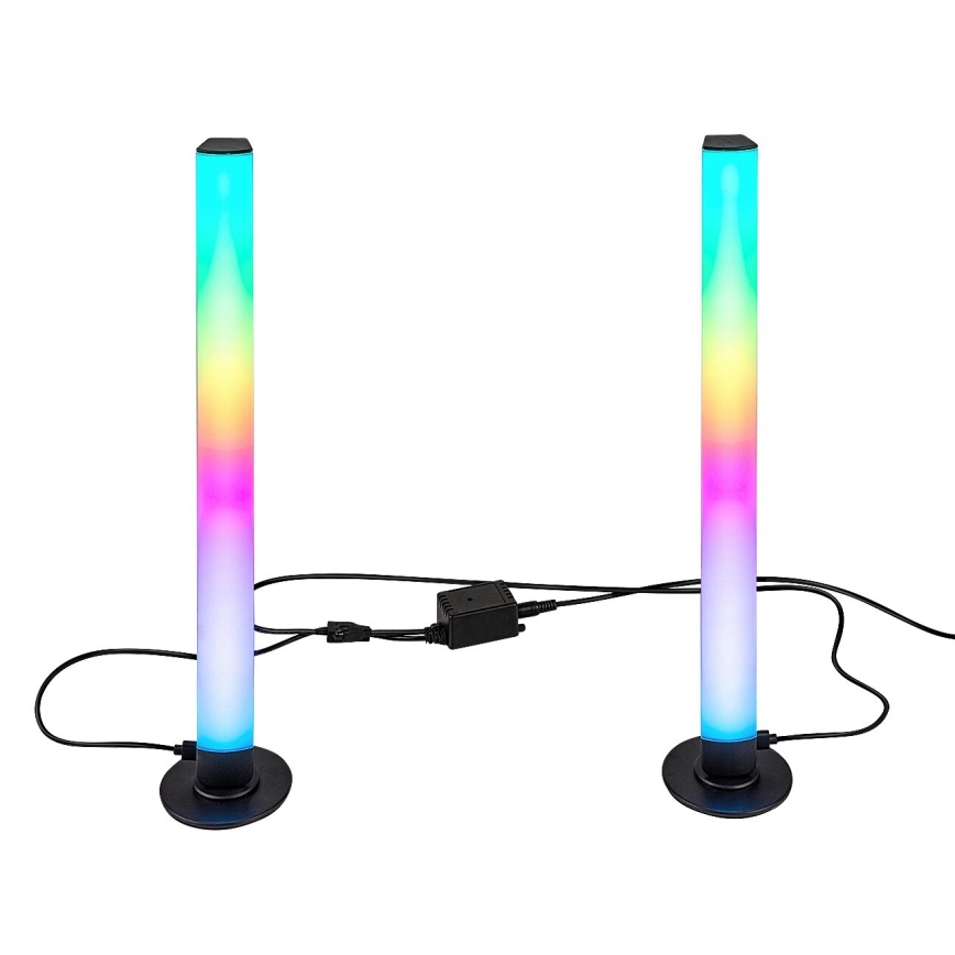 Rabalux - CONJUNTO 2x LED RGB Candeeiro de mesa com regulação PACO LED/5W/5V + controlo remoto