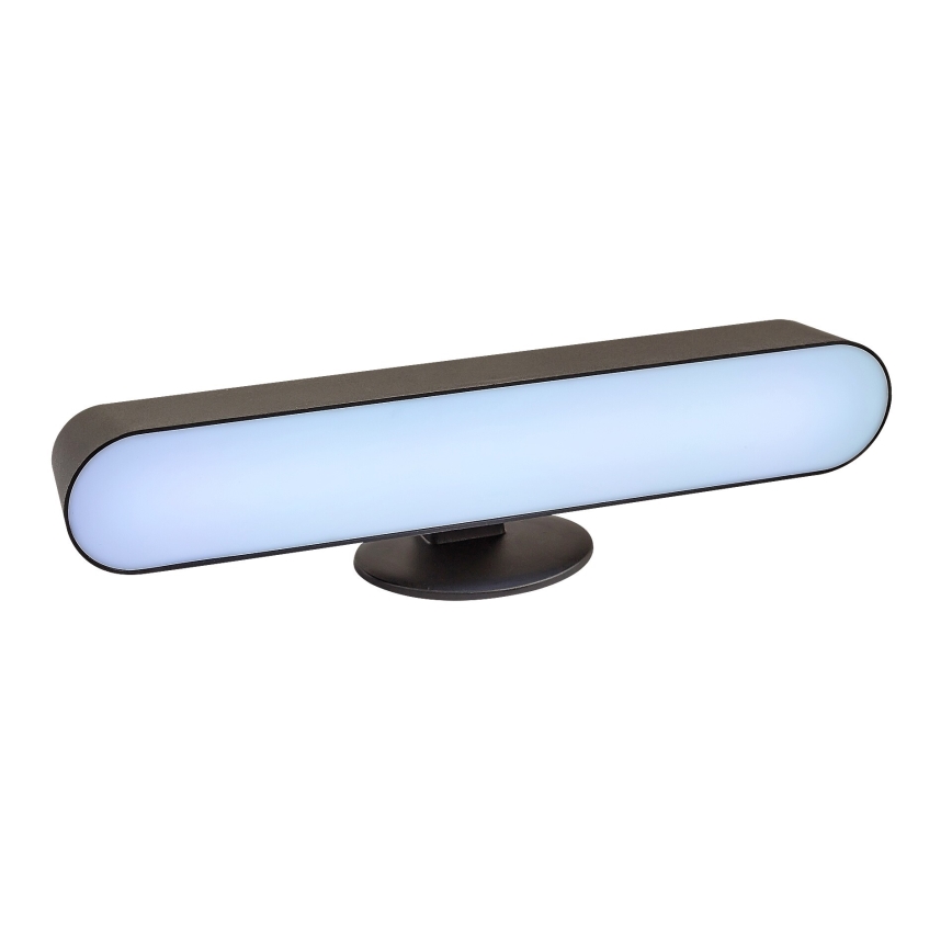 Rabalux - LED RGB Candeeiro de mesa recarregável com regulação LED/3W/5V preto + controlo remoto