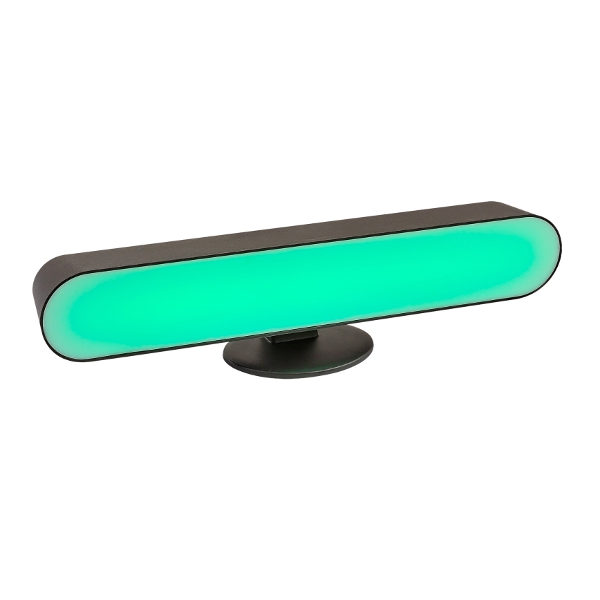 Rabalux - LED RGB Candeeiro de mesa recarregável com regulação LED/3W/5V preto + controlo remoto