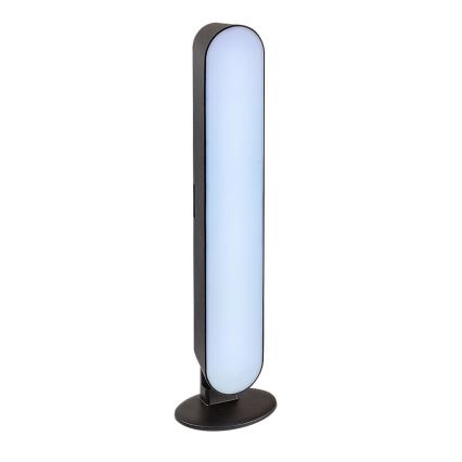 Rabalux - LED RGB Candeeiro de mesa recarregável com regulação LED/3W/5V preto + controlo remoto