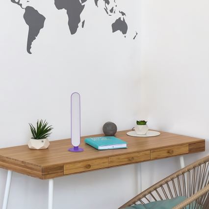 Rabalux - LED RGB Candeeiro de mesa com regulação LED/3W/5V roxo + controlo remoto