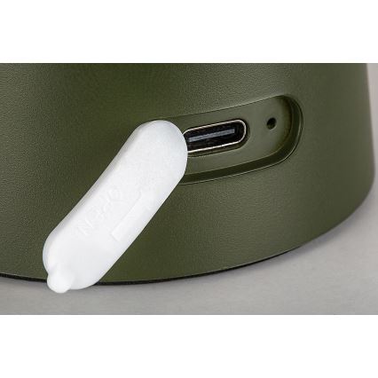 Rabalux - Lâmpada LED exterior recarregável, tátil e regulável, LED/1,5W/5V IP44 1200 mAh USB verde