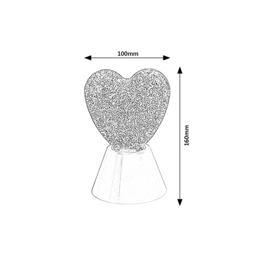 Rabalux - Lâmpada decorativa LED LED/0,8W/3xAA em forma de coração