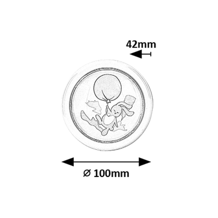 Rabalux - Luz Noturna Infantil LED/0,3W/2xAA 6000K