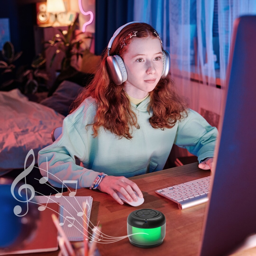 Rabalux - Lâmpada de mesa RGB com altifalante RGB/3W/3,7V 500mAh