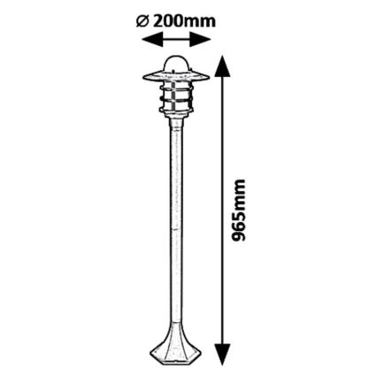 Rabalux 7680 - Candeeiro de exterior DARRINGTON 1xE27/20W/230V IP44