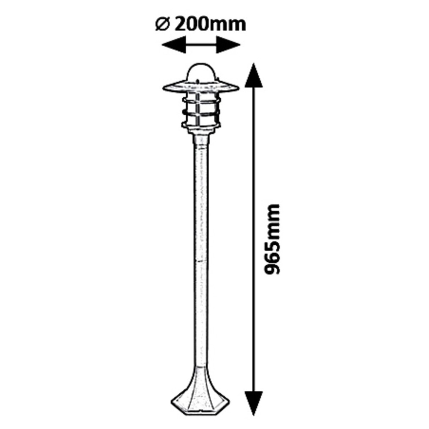 Rabalux 7680 - Candeeiro de exterior DARRINGTON 1xE27/20W/230V IP44