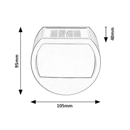 Rabalux - Iluminação solar LED com sensor LED/0,5W/1,2V IP44