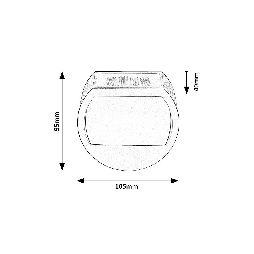 Rabalux - Iluminação solar LED com sensor LED/0,5W/1,2V IP44