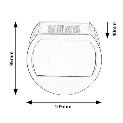 Rabalux - Iluminação solar LED com sensor LED/0,5W/1,2V IP44