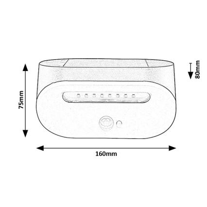Rabalux - Iluminação solar LED com sensor LED/3,2W/3,7V IP44