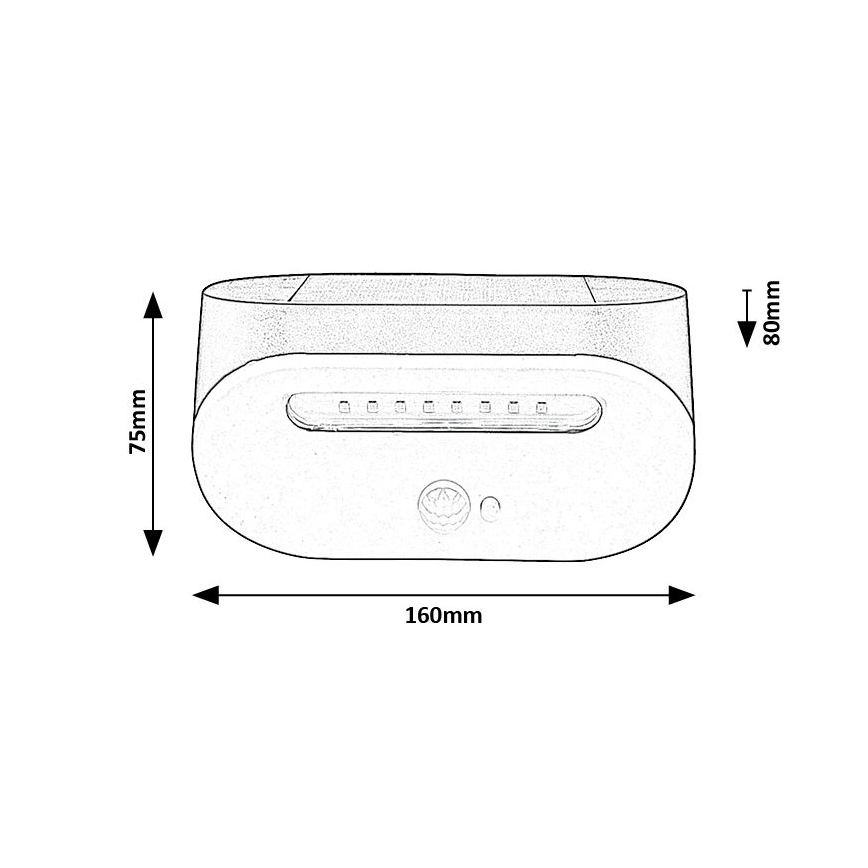 Rabalux - Iluminação solar LED com sensor LED/3,2W/3,7V IP44