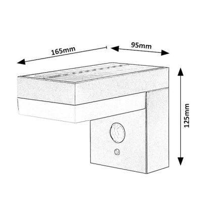 Rabalux - Iluminação solar LED com sensor LED/6W/3,7V IP44