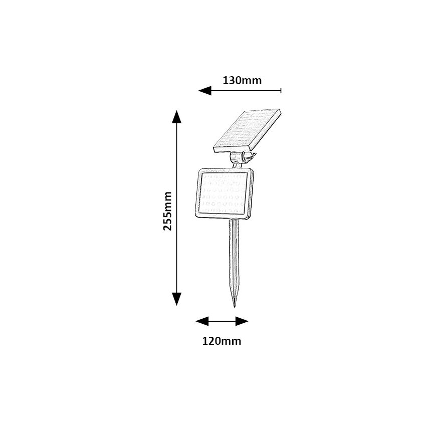 Rabalux - Holofote solar LED com sensor LED/9,6W/3,7V IP44