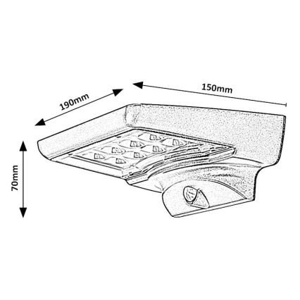 Rabalux - Iluminação solar LED com sensor LED/4W/3,7V IP44